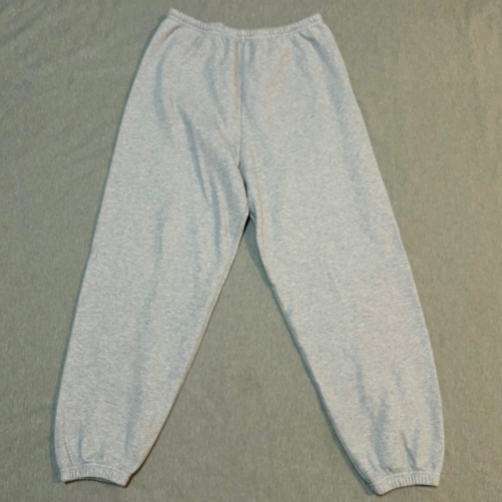 SKIMS Heather Grey Cotton Fleece Jogger Sweatpants Size Large - Picture 3 of 10
